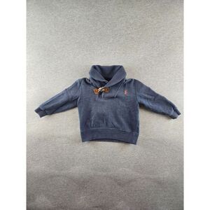 Vintage Polo‎ Ralph Lauren Sweater Toddler 2T Navy Toggle Latch Commando Elbow